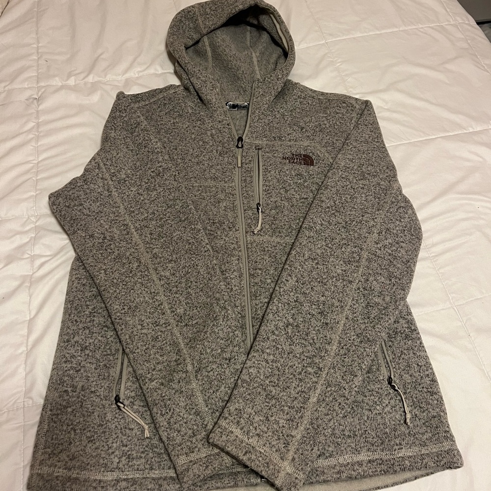 Heather Grey Zip Up North-face